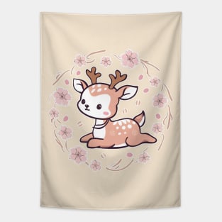 Shy Cute Deer Tapestry
