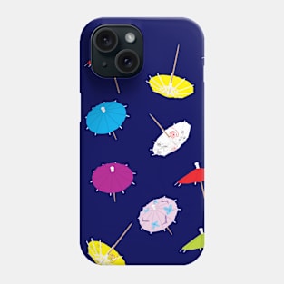 Colorful paper drink umbrellas Phone Case