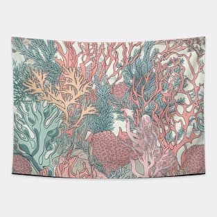 Pastel Coral Design Pattern V4 Tapestry