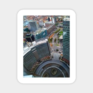 Aerial View of Central Milan Piazza Gae Aulenti Magnet