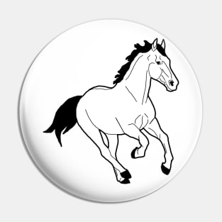 Horse line drawing Pin