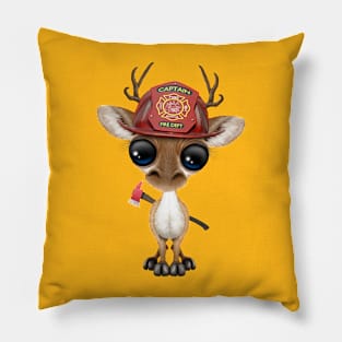 Cute Baby Deer Firefighter Pillow