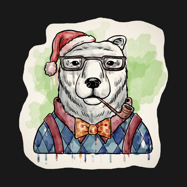 Dapper Christmas Bear by SandiTyche