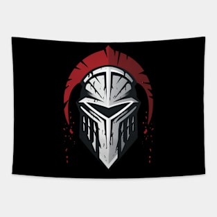 spartan mask illustration Tapestry