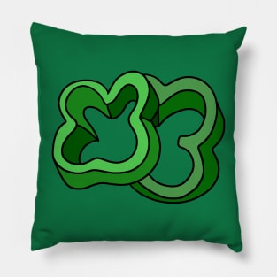 Green Chopped Bell Pepper Slices Pillow