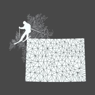 Geometric Ski Colorado Skier T-Shirt