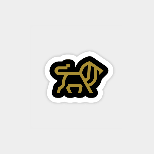 simple lion Magnet by Aksa Inov