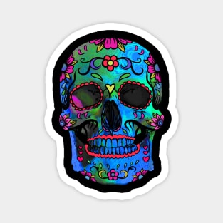Bright skull for the celebration of the day of the dead - El Día de Muertos Magnet
