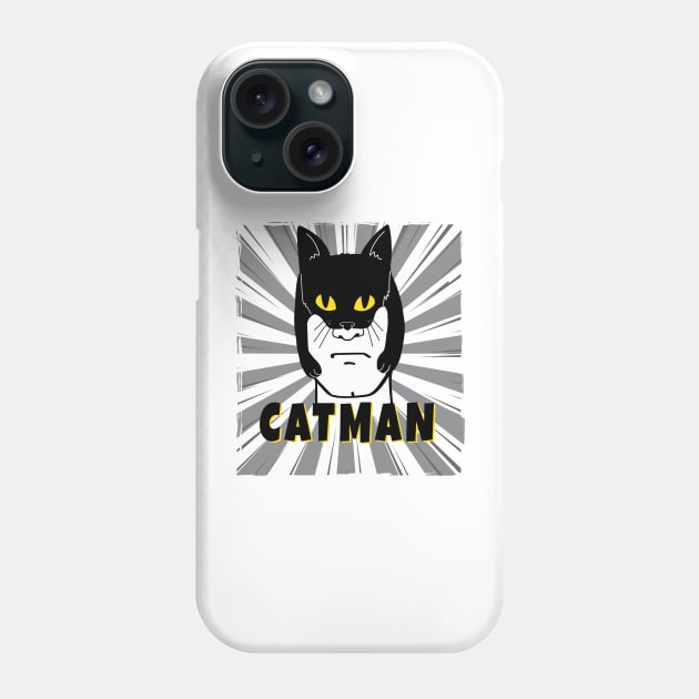 CatMan New Super Hero in Town Phone Case by SusanaDesigns