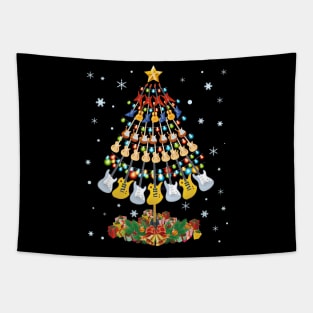 Christmas Guitar Tree Shirt Funny Merry Xmas Gifts Tapestry