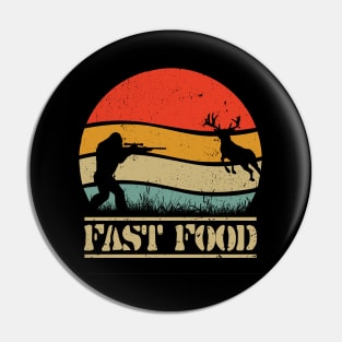 Bigfoot Fast Food Deer Hunter Pin