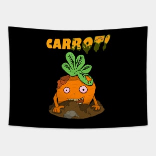 Zombie Carrot Rotting Vegetable Tapestry