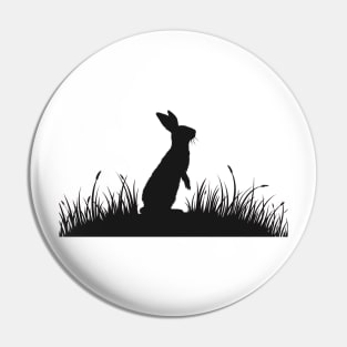 Rabbit silhouette Pin