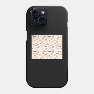 Neutral Brown Ferrets Pattern Phone Case