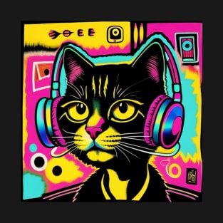 Studio Cat by Music Genius Art T-Shirt