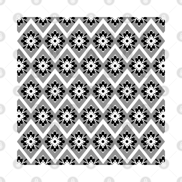 Grey and black modern bohemian pattern by SamridhiVerma18