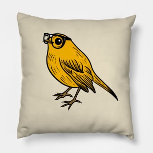 Cute Little Bird Nerd Pillow