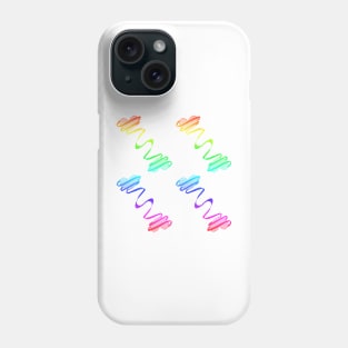 Rainbow Hearts With Ribbons Phone Case