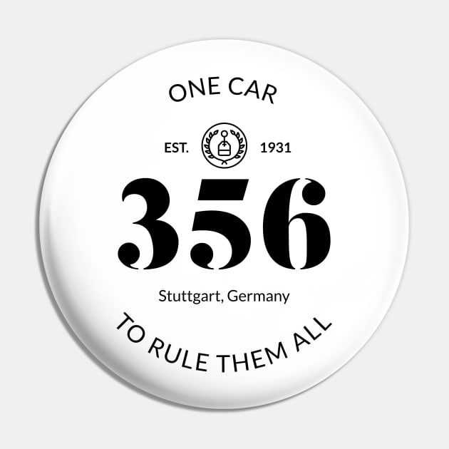 356 - One Car To Rule Them All - White Pin by v55555