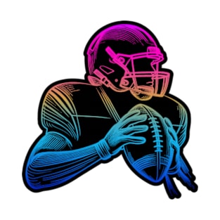 Football Throw Sketch RGB T-Shirt