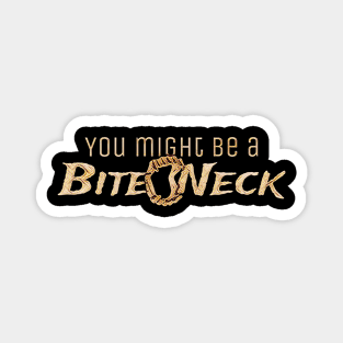 Bite Neck Gold Grill Magnet