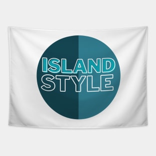 island style hawaii blue tricolor circle Tapestry