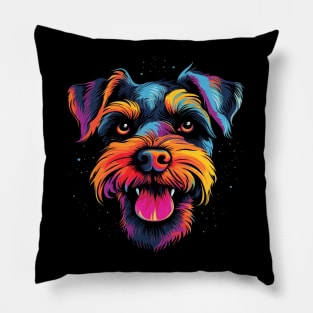 Miniature Schnauzer Smiling Pillow