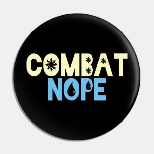 White-Blue Nope Combat Pin