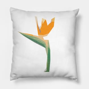 Flower geometric minimal Bird of paradise Pillow