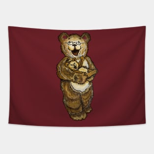 Grandpa Jimmy Bear and Pork Chop1 Tapestry