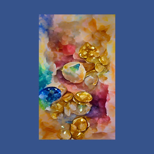 Precious gems and gold by Gaspar Avila