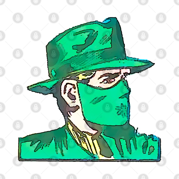 man in green mask and hat by Marccelus