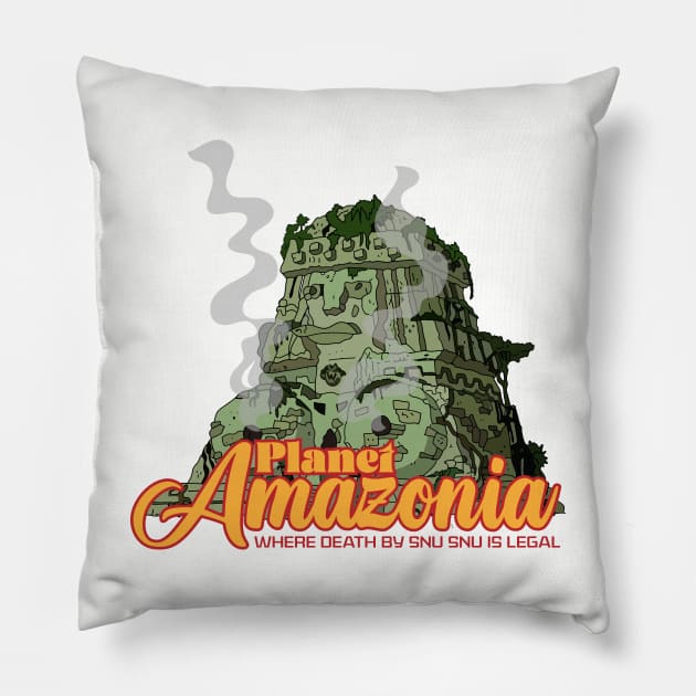 Planet Amazonia Pillow by Teesbyhugo