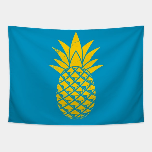 Golden Pineapple Tapestry by Anrego