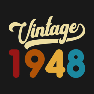 1948 Vintage Gift 72nd Birthday Retro Style T-Shirt