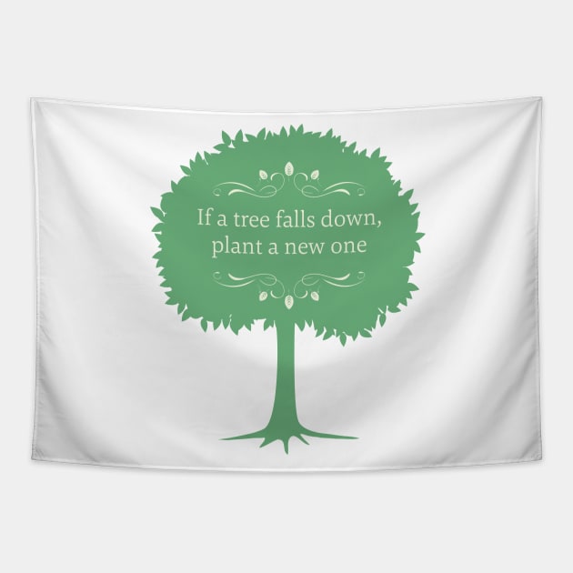 Green Tree Tapestry by SWON Design