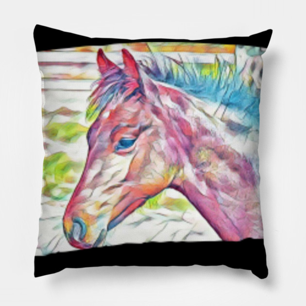 Colorful Horse Art Painting stallion pony mustang bronco mare