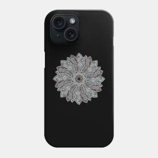 Taco Shell Mandala - black & white version Phone Case