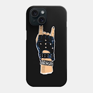 Girl hand rocking for life, color design Premium T-Shirt Phone Case