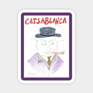 CatsaBlanca Black and White Cat Magnet