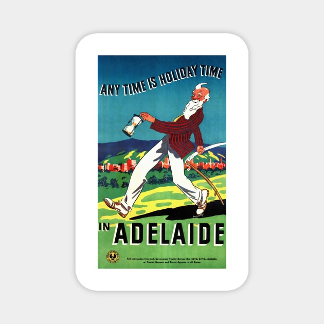 Vintage Travel Poster Australia Adelaide Magnet by vintagetreasure