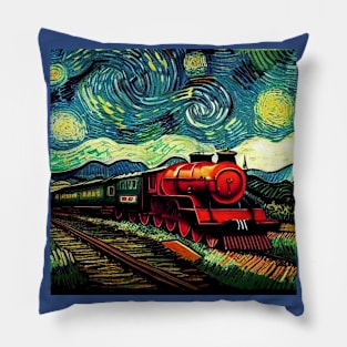 Starry Night Wizarding Express Train Pillow