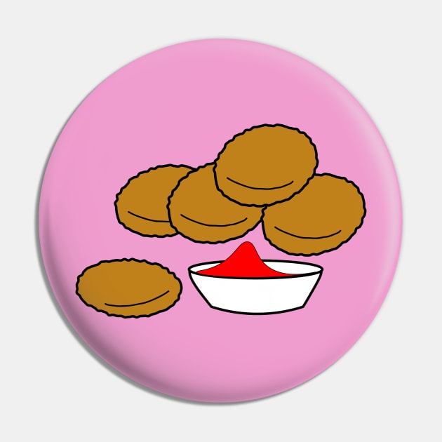 Chicken Nuggets Pin by womanpowertees