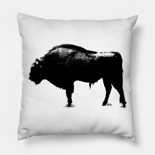 bison t-shirt Pillow