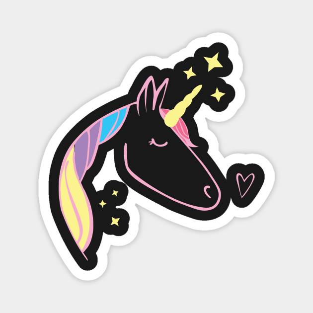 Unicorn Pattern Magnet by AliScarletAdams