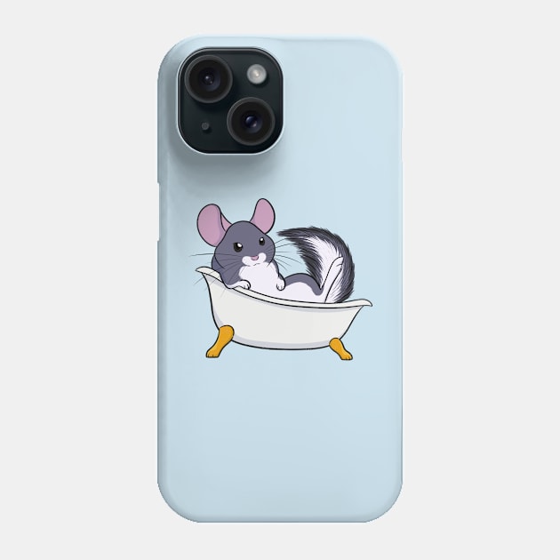 Chinchilla Bath Phone Case by DeguArts