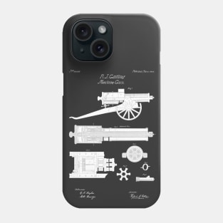 Gatling Gun Patent - 1862 Machine gun - PBpng Phone Case