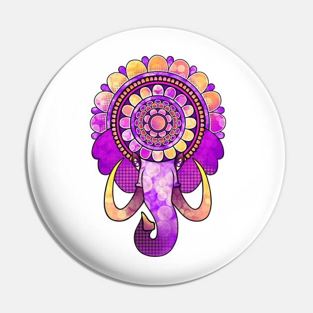 Purple Zenelephant Pin by Mashmuh