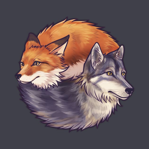 Fox and Wolf by KucingKecil