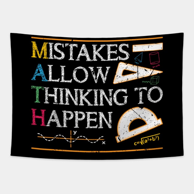 Mistakes Allow Thinking To Happen Tapestry by ozalshirts